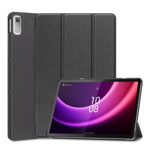 Carcasă în picioare, efect piele (FLIP activ, deschidere laterală, TRIFOLD, suport desktop) NEGRU Lenovo Tab P11 Gen2 (TB350)