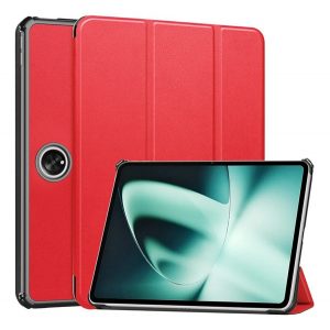 Carcasa in picioare, efect piele (FLIP activ, deschidere laterala, TRIFOLD, suport de masa) RED OnePlus Pad