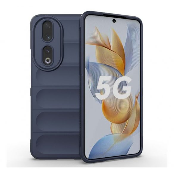 Protectie din silicon pentru telefon (rezistenta la impact mediu, protectie camera, model 3D) ALBASTRU INCHIS Honor 90 5G