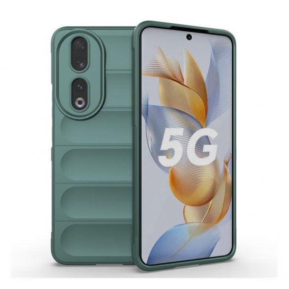 Silicon protecțiepentru telefon (rezistent la impact mediu, protecție pentru cameră, model 3D) CORD DE TĂIERE Honor 90 5G