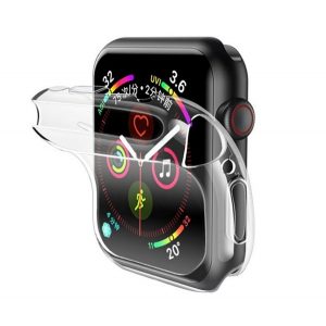 Cadru din silicon USAMS (dimensiune personalizată, ultra-subțire) TRANSPARENT Apple Watch 4/5/6/SE/SE2 (44 mm)