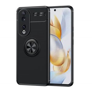 Husă silicon pentru telefon (desktop, rotativ la 360 °, built-in placa de metal) negru Honor 90 5G