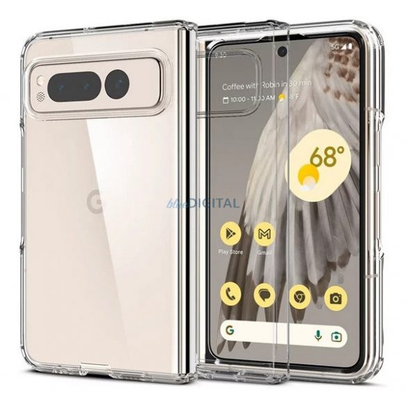 Protectie de telefon din plastic SPIGEN ULTRA HYBRID (rezistenta la impact mediu, cadru perna de aer din silicon) TRANSPARENT Google Pixel Fold