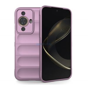 Protectie din silicon pentru telefon (rezistenta la impact mediu, protectie camera, model 3D) PURPLE Huawei Nova 11