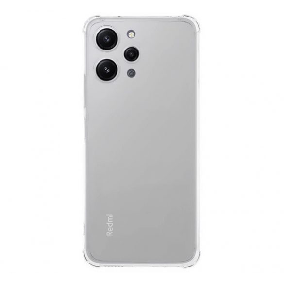 Protector de telefon din silicon (rezistenta la impact mediu, colt cu perna de aer) TRANSPARENT Xiaomi Redmi 12