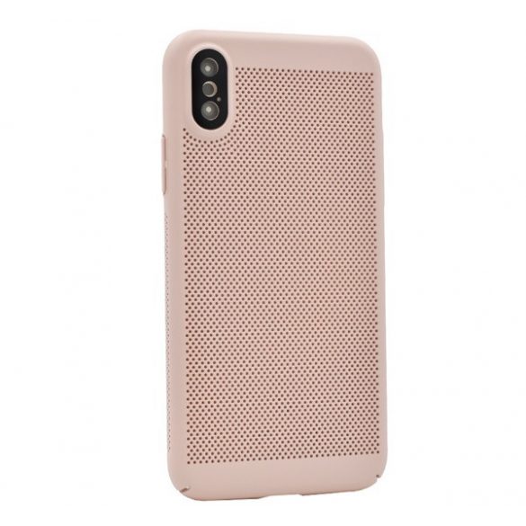 Protector din plastic pentru telefon (respirabil, model de gauri, protectie pentru camera) ROZ Apple iPhone XS 5.8, Apple iPhone X 5.8