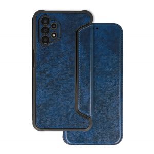 Husă în picioare, efect piele (FLIP, deschidere laterală, colț cu pernă de aer, protecție pentru cameră) ALBASTRU ÎNCHIS Samsung Galaxy A13 4G (SM-A135F / A137F)