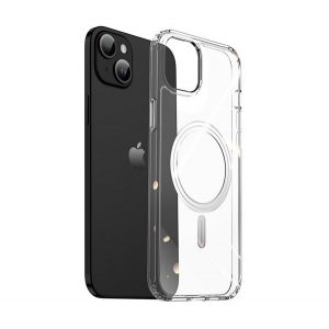 Protectie de telefon din plastic DUX DUCIS CLIN (rezistenta medie la impact, cadru din silicon, colt cu perna de aer, compatibil Magsafe) TRANSPARENT Apple iPhone 15