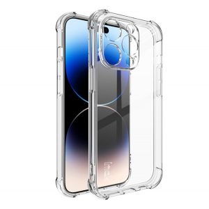 Protector de telefon din silicon IMAK (rezistență medie la impact, colț cu pernă de aer) TRANSPARENT Apple iPhone 15 Pro