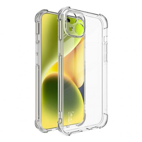 Protector de telefon din silicon IMAK (rezistenta la impact mediu, colt cu perna de aer) TRANSPARENT Apple iPhone 15