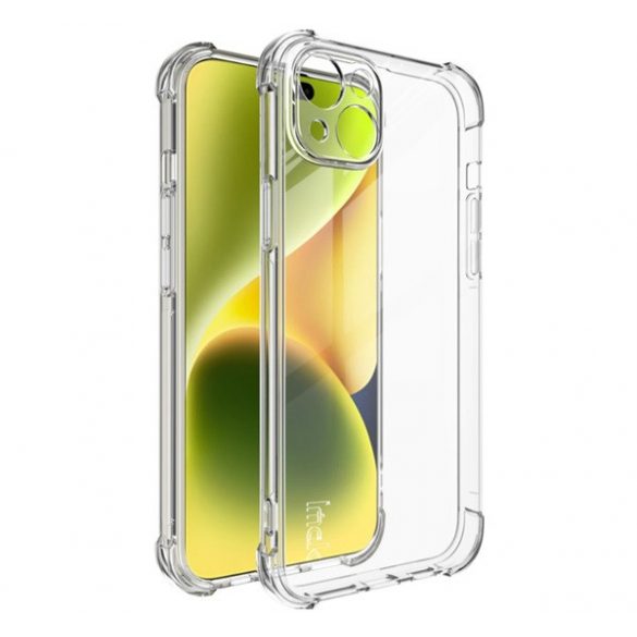 Protector de telefon din silicon IMAK (rezistență medie la impact, colț cu pernă de aer) TRANSPARENT Apple iPhone 15 Plus