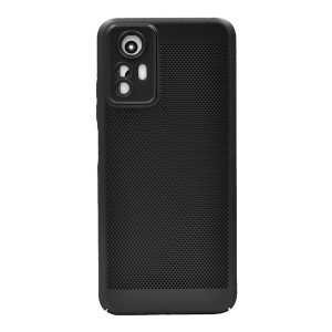 protecțiede plastic pentru telefon (respirabil, model perforat, protecție pentru cameră) negru Xiaomi Redmi Note 12S