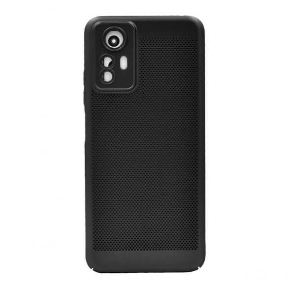 protecțiede plastic pentru telefon (respirabil, model perforat, protecție pentru cameră) negru Xiaomi Redmi Note 12S