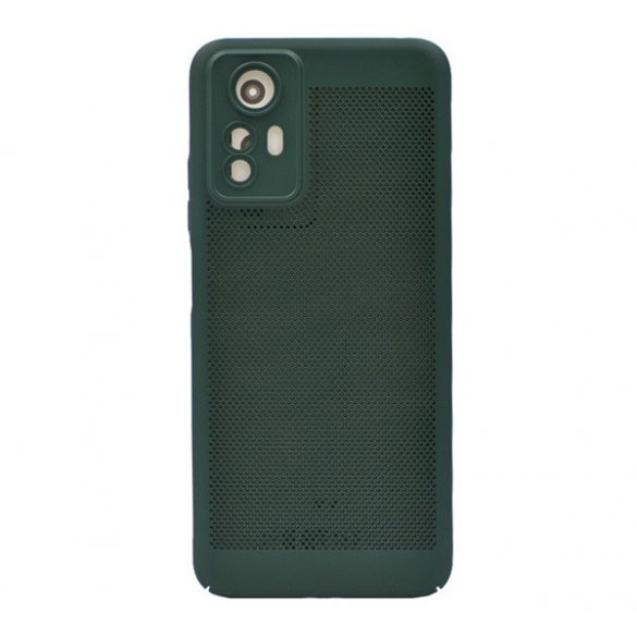 Protectie din plastic pentru telefon (respirabila, model perforat, protectie camera) VERDE ÎNCHIS Xiaomi Redmi Note 12S