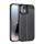 Protector de telefon din silicon (rezistenta la impact mediu, efect piele, model de cusaturi) NEGRU Apple iPhone 15 Plus