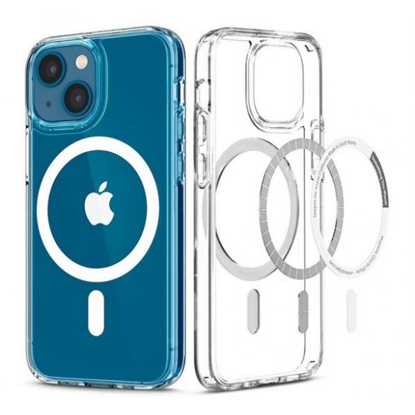 Protector de telefon din silicon (magnetic, rezistent la impact mediu, compatibil MagSafe) TRANSPARENT Apple iPhone 15 Plus