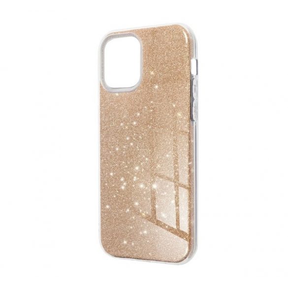 Protectie de telefon din silicon (interior din plastic, spate lucios) GOLD Apple iPhone 15 Pro Max