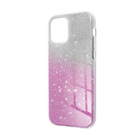 Protectie de telefon din silicon (interior din plastic, spate lucios) ROZ / TRANSPARENT Apple iPhone 15