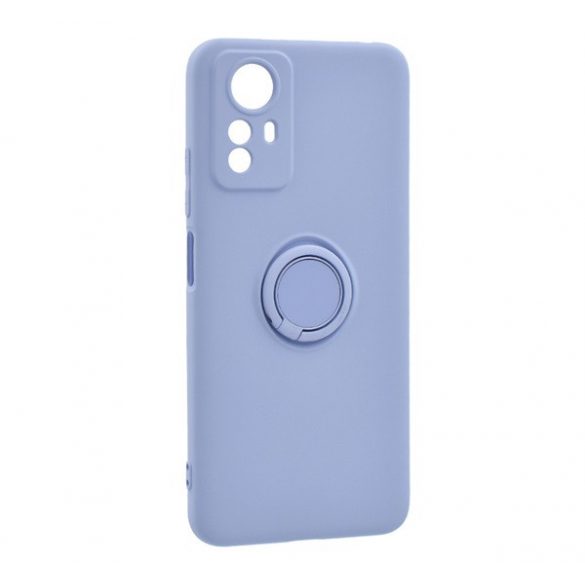 Protector de telefon din silicon (inel de suport pentru telefon, interior din microfibră de pluș, placă metalică încorporată, protecție pentru cameră) PURPLE Xiaomi Redmi Note 12S