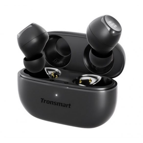 Căști bluetooth TRONSMART ONYX PURE STEREO (v5.3, TWS, microfon, impermeabil + carcasă de încărcare) NEGRU