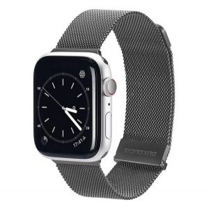 Curea de schimb DUX DUCIS (dimensiune personalizată, mică, aluminiu, milaneză, magnetică) GRI Apple Watch Series 1 38mm, Apple Watch Series 2 38mm, Apple Watch Series 3 38mm, Apple Watch Series 4 40mm, Apple Watch Series 5 40mm, Apple Watch Series 6