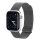 Curea de schimb DUX DUCIS (dimensiune personalizată, mică, aluminiu, milaneză, magnetică) GRI Apple Watch Series 1 38mm, Apple Watch Series 2 38mm, Apple Watch Series 3 38mm, Apple Watch Series 4 40mm, Apple Watch Series 5 40mm, Apple Watch Series 6