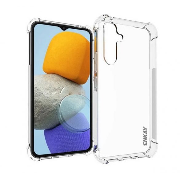 Protector de telefon din silicon ENKAY (rezistență medie la impact, colț cu pernă de aer) TRANSPARENT Samsung Galaxy A54 5G (SM-A546)