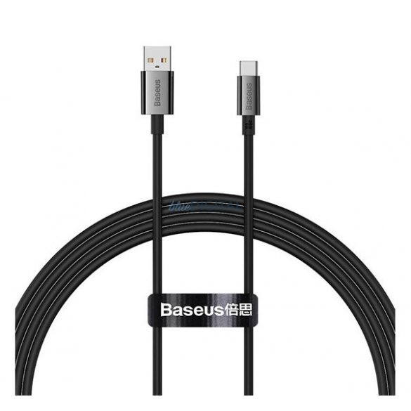 Cablu de date BASEUS SUPERIOR (USB - Type-C, 100W, încărcător rapid PD, 150cm, anti-rupere) NEGRU