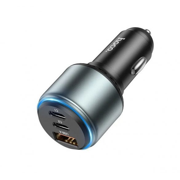 Încărcător auto HOCO NZ9 USB+2 cu mufă Type-C (95W, încărcător rapid PD) NEGRU