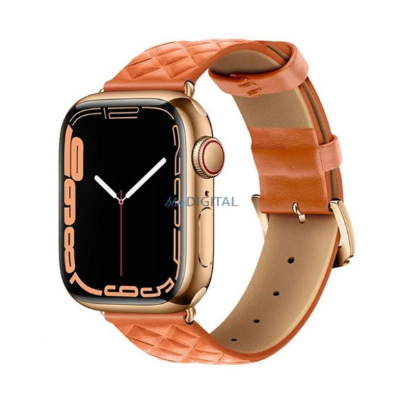 Curea de schimb HOCO WA18 (dimensiune personalizată, mică, silicon, efect piele, reglabilă, diamant 3D) ORANGEL Apple Watch Series 1 38mm, Apple Watch Series 2 38mm, Apple Watch Series 3 38mm, Apple Watch Series 4 40mm, Apple Watch Series 5 40mm , S