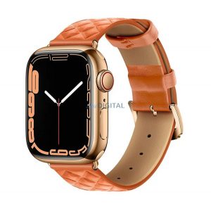 Curea de schimb HOCO WA18 (dimensiune personalizată, mare, silicon, efect piele, reglabilă, diamant 3D) ORANGEL Apple Watch Series 1 42mm, Apple Watch Series 2 42mm, Apple Watch Series 3 42mm, Apple Watch Series 4 44mm, Apple Watch Series 5 44mm , S