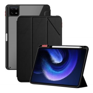 Husa NILLKIN BEVEL in picioare, efect piele (FLIP activ, deschidere laterala, TRIFOLD, suport birou, suport creion) NEGRU Xiaomi Pad 6