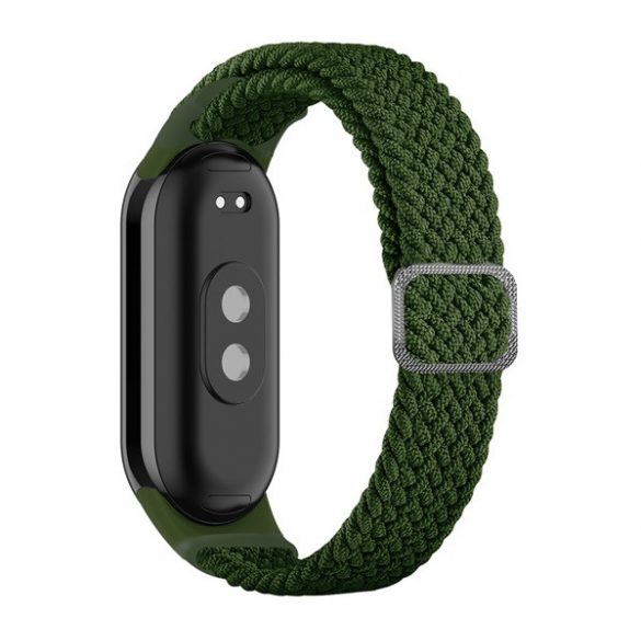 Curea de schimb (dimensiune personalizată, textil, model țesut) VERDE ÎNCHIS Xiaomi Band 8