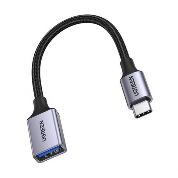 UGREEN cablu adaptor (mufă USB - Type-C, OTG, transfer de date și încărcare, 15cm) NEGRU