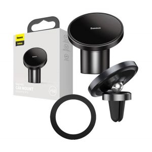 Suport auto BASEUS NEO GRAVITY (pentru bord, aerisire, autoadeziv, 360°, MagSafe) NEGRU