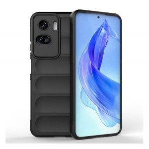 Silicon protecțiepentru telefon (rezistent la impact mediu, protecție cameră, model 3D) negru Honor 90 Lite 5G