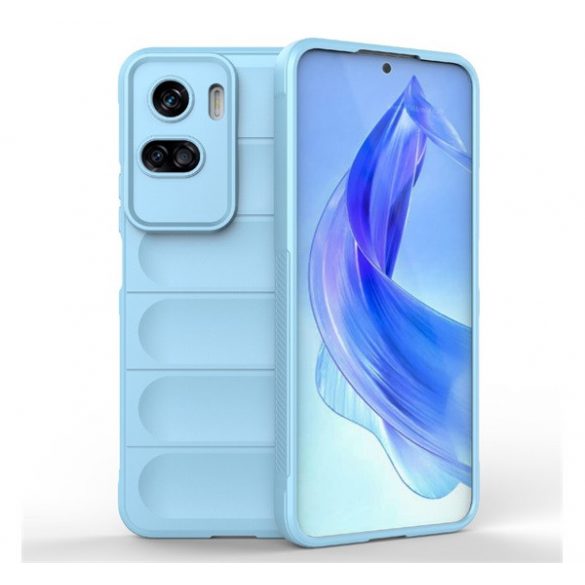 Husă silicon pentru telefon (rezistent la impact mediu, protecție cameră, model 3D) LIGHT albastruHonor 90 Lite 5G