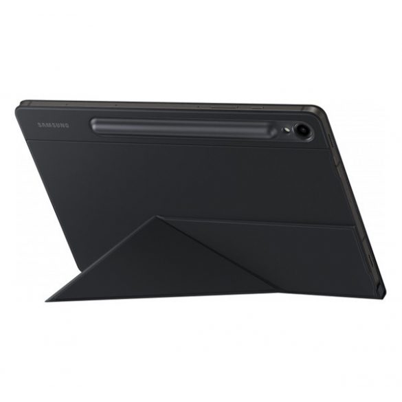 Husa SAMSUNG in picioare, efect piele (FLIP activ, deschidere laterala, TRIFOLD, suport desktop, magnetic, suport creion) NEGRU Samsung Galaxy Tab S9 WIFI (SM-X710), Samsung Galaxy Tab S9 LTE ​​(SM-X716)