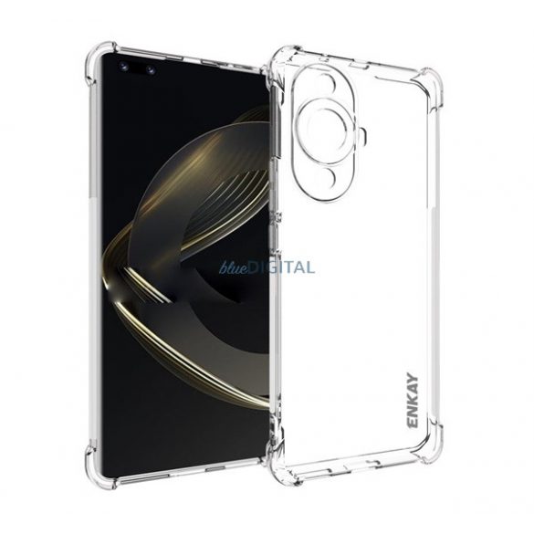 Protectie de telefon din silicon ENKAY (rezistenta la impact medie, colt cu perna de aer) TRANSPARENT Huawei Nova 11 Pro