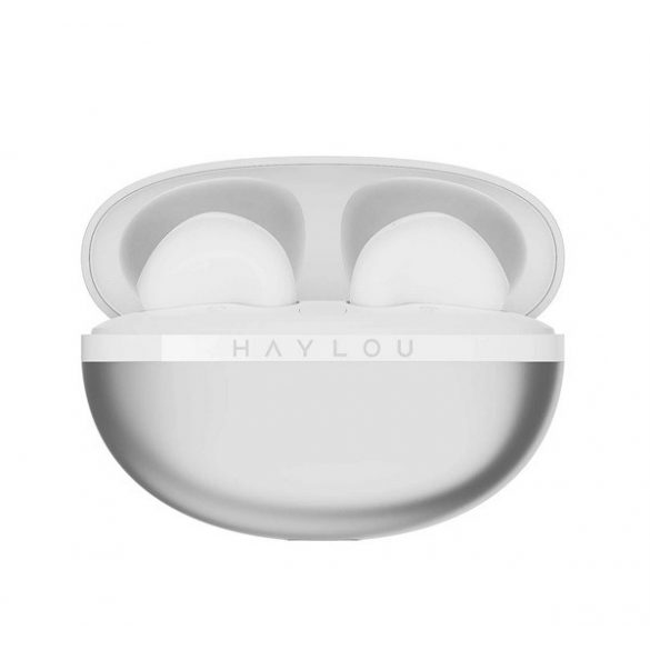 Căști bluetooth HAYLOU X1 2023 STEREO (v5.3, TWS, microfon, filtru de zgomot, IPX4 rezistent la apă + carcasă de încărcare) SILVER