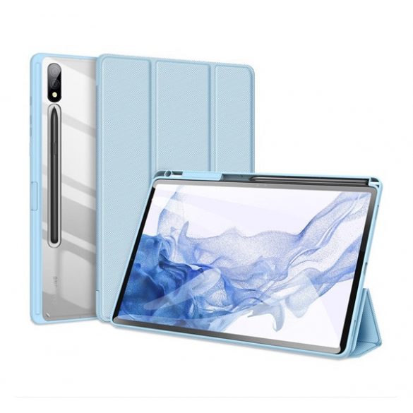 Husă DUX DUCIS TOBY în picioare, efect piele (FLIP activ, deschidere laterală, TRIFOLD, suport desktop, suport creion) ALBASTRU DESCHIS Samsung Galaxy Tab S9 Plus LTE (SM-X816), Samsung Galaxy Tab S9 Plus WIFI (SM-X810)