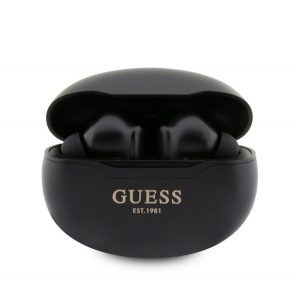 CG MOBILE GUESS METALIC FINISH căști bluetooth STAREO (v5.3, TWS, microfon + încărcător) NEGRU