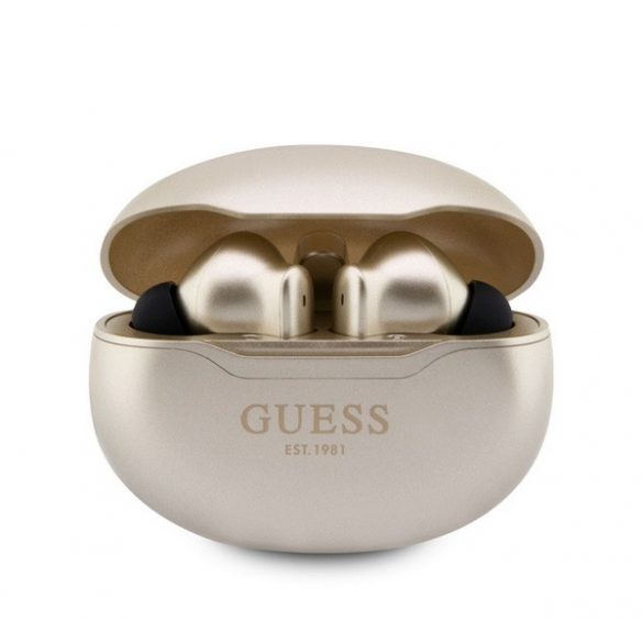 Căști bluetooth CG MOBILE GUESS METALIC FINISH STEREO (v5.3, TWS, microfon + carcasă de încărcare) GOLD