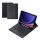 Husă în picioare, efect piele (FLIP, tastatură bluetooth, suport desktop, QWERTY, limba engleză, suport creion) NEGRU Samsung Galaxy Tab S9 Plus WIFI (SM-X810), Samsung Galaxy Tab S9 Plus LTE (SM-X816)