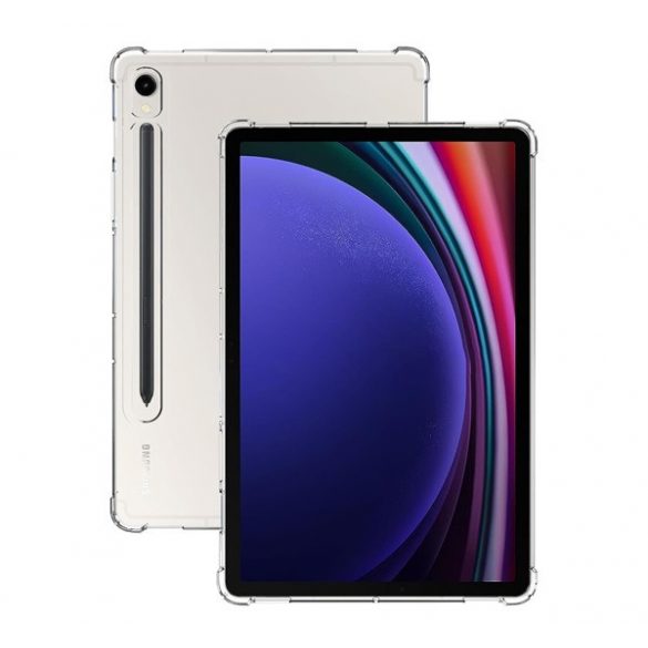 Protector de telefon din silicon (rezistenta la impact, colt cu perna de aer, suport pentru creion) TRANSPARENT Samsung Galaxy Tab S9 WIFI (SM-X710), Samsung Galaxy Tab S9 LTE ​​(SM-X716)