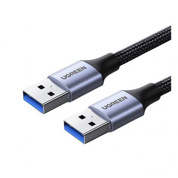 Extensie cablu de date UGREEN (USB - USB, 200cm, șiret) NEGRU