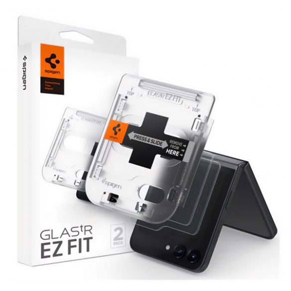 SPIGEN EZ FIT sticlă de protecție pentru ecran 2buc (2.5D, prietenos cu carcasă, ultra-subțire, 0.2mm, 9H + cadru auxiliar) TRANSPARENT Samsung Galaxy Z Fold5 5G (SM-F946)