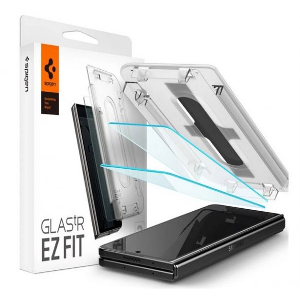 SPIGEN EZ FIT sticlă de protecție pentru ecran 2buc (2.5D, prietenos cu carcasă, ultra-subțire, 0.2mm, 9H + cadru auxiliar) TRANSPARENT Samsung Galaxy Z Flip5 5G (SM-F731)