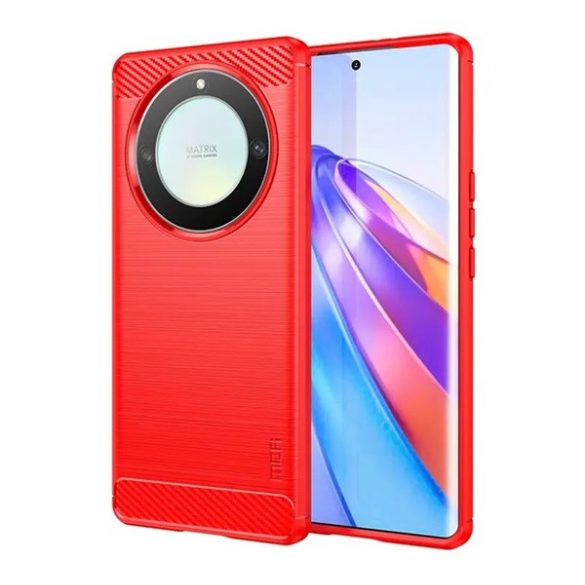 Protector de telefon din silicon MOFI (rezistență medie la impact, colț cu pernă de aer, periat, model carbon) RED Honor Magic5 Lite 5G