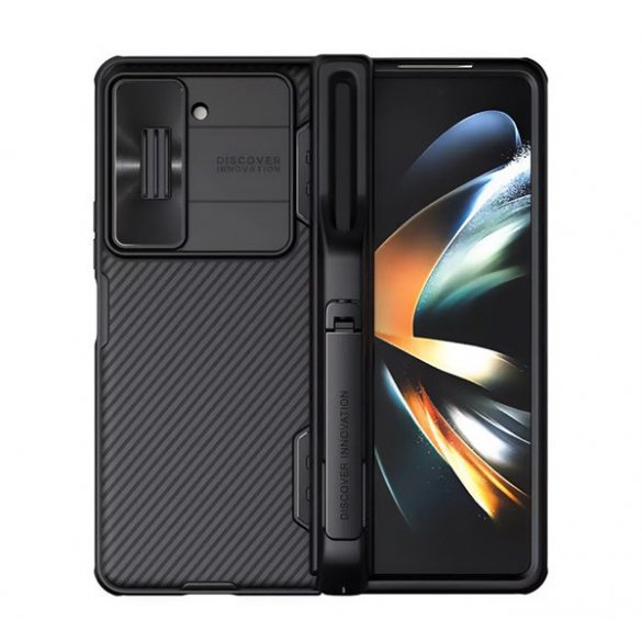 NILLKIN CAMSHIELD protecție din plastic pentru telefon (ramă din silicon, rezistență medie la impact, protecție cameră foto, suport S Pen) NEGRU Samsung Galaxy Z Fold5 5G (SM-F946)